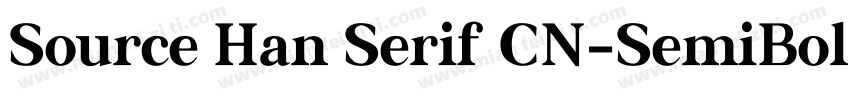 Source Han Serif CN-SemiBold Sourc字体转换